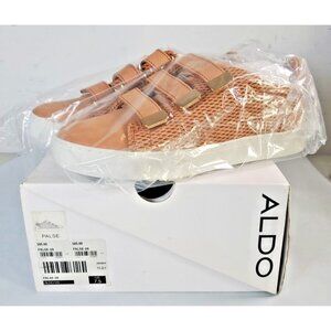 ALDO PALSE-28 Womens Shoes Size 7.5 Brown Suede Hook and Loop Slip On NEW